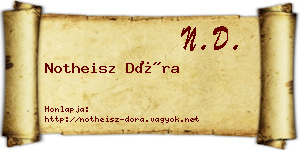 Notheisz Dóra névjegykártya